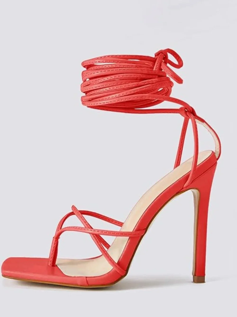 Summer Lace Up Heeled Sandals